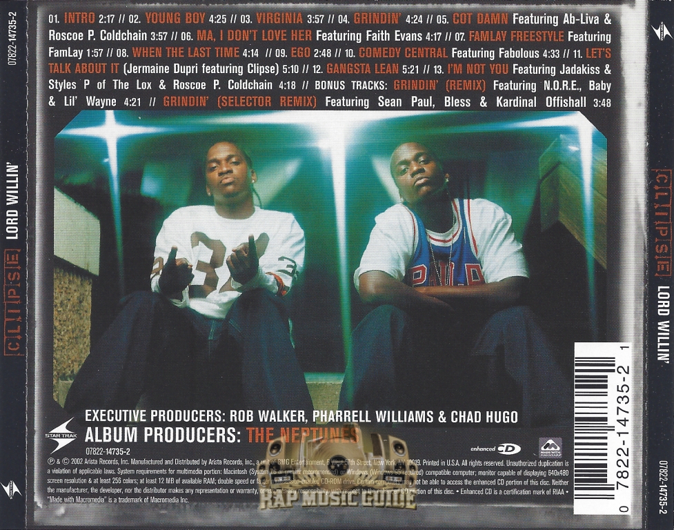 Clipse - Lord Willin': CD | Rap Music Guide